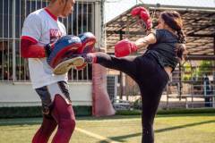 Muay Thai training with Master Chao